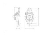 GB/T 7810-2017 Rhombic flanged bearing unit (UELFLU) UELFLU205